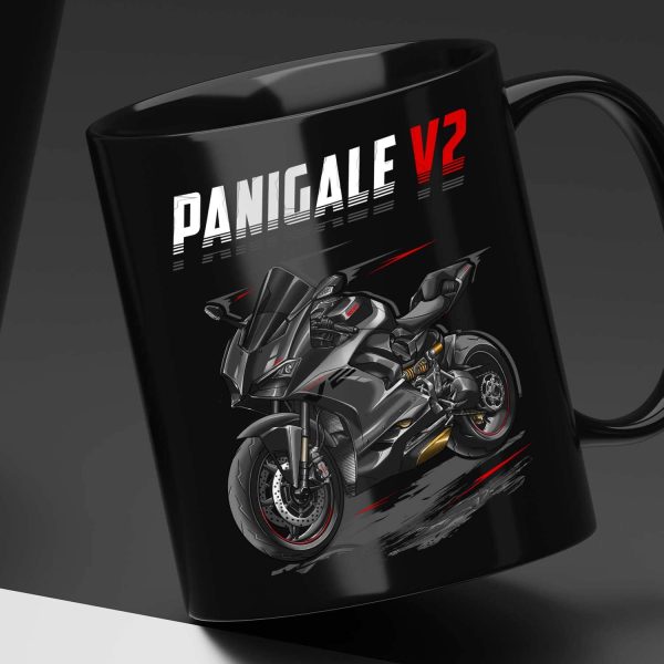 Ducati Panigale V2 Mug Black on Black Merchandise & Clothing Motorcycle Apparel