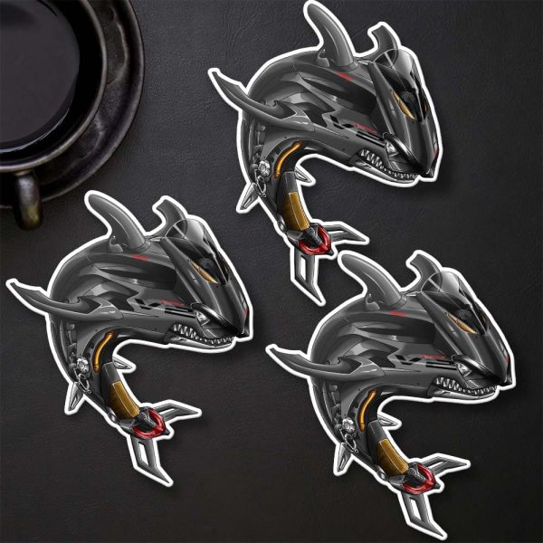 Stickers Ducati Panigale V2 Shark Black on Black Merchandise & Clothing Motorcycle Apparel