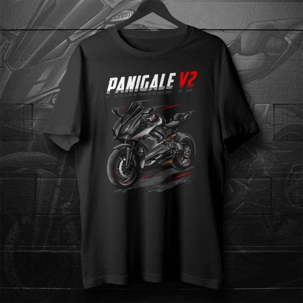 Ducati Panigale V2 T-shirt Black on Black Merchandise & Clothing Motorcycle Apparel