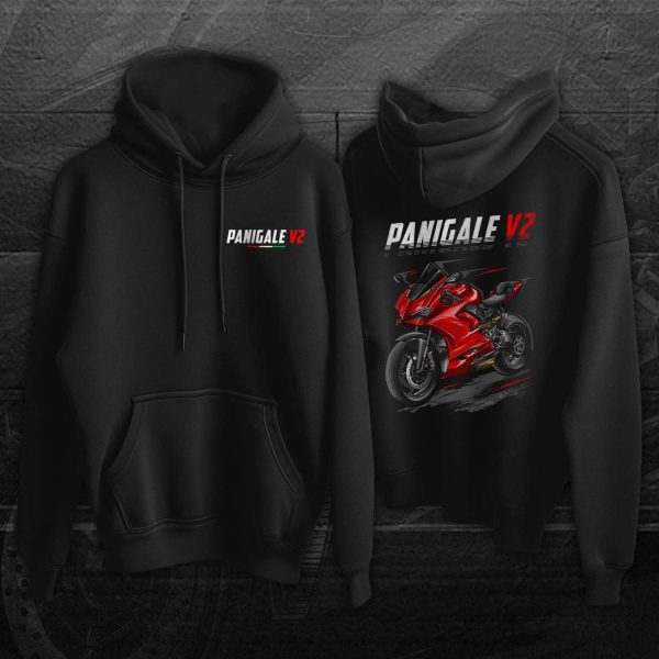 Ducati Panigale V2 Hoodie Ducati Red Merchandise & Clothing Motorcycle Apparel