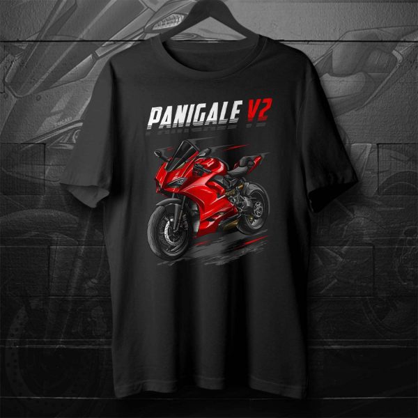 Ducati Panigale V2 T-shirt Ducati Red Merchandise & Clothing Motorcycle Apparel