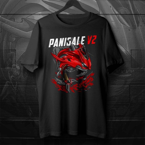 T-shirt Ducati Panigale V2 Shark Ducati Red Merchandise & Clothing Motorcycle Apparel