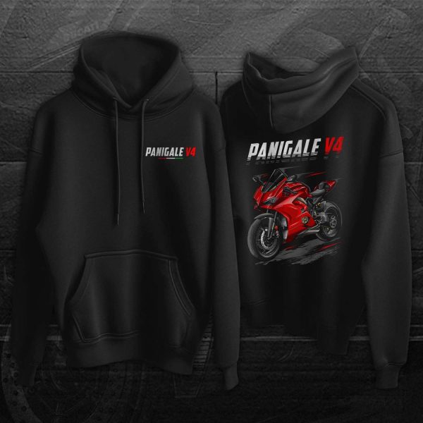 Ducati Panigale V4 Hoodie 2018-2019 Red Merchandise & Clothing Motorcycle Apparel