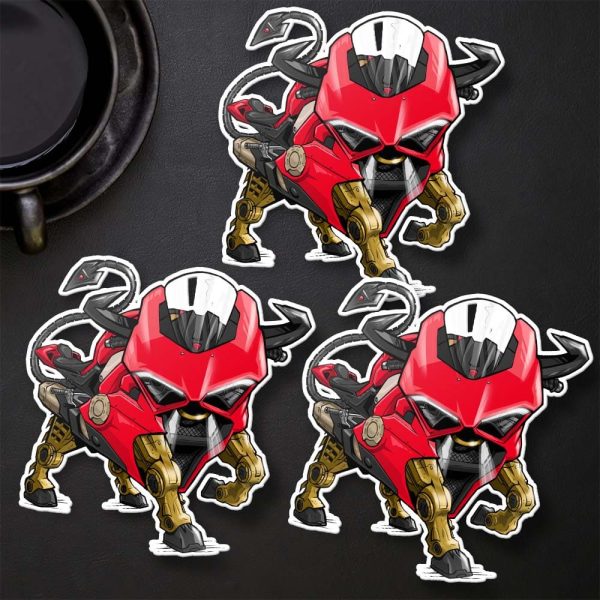 Stickers Ducati Panigale V4 Bull 2018-2019 Red Merchandise & Clothing Motorcycle Apparel