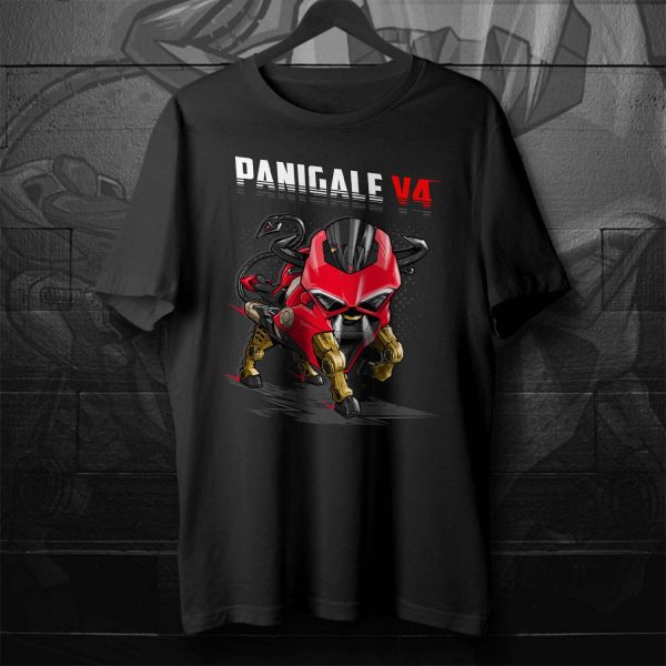 T-shirt Ducati Panigale V4 Bull 2018-2019 Red Merchandise & Clothing Motorcycle Apparel