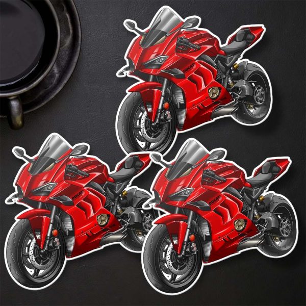 Ducati Panigale V4 Stickers 2022-2023 Red Merchandise & Clothing Motorcycle Apparel