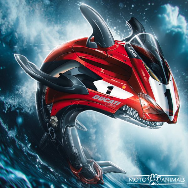 Motorcycle Poster Ducati Panigale V4 Shark