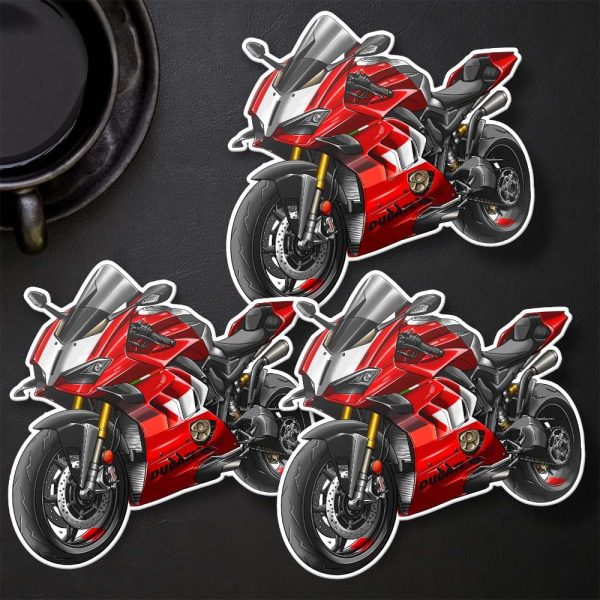 Ducati Panigale V4 Stickers 2023 Racing Red Merchandise & Clothing Motorcycle Apparel