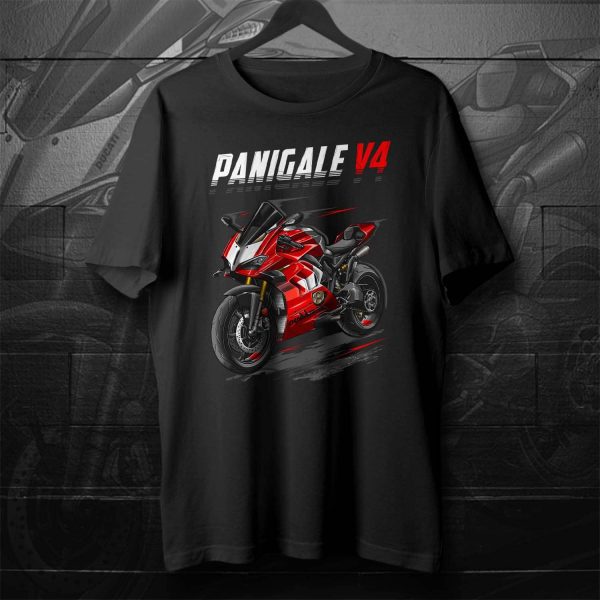 Ducati Panigale V4 T-shirt 2023 Racing Red Merchandise & Clothing Motorcycle Apparel