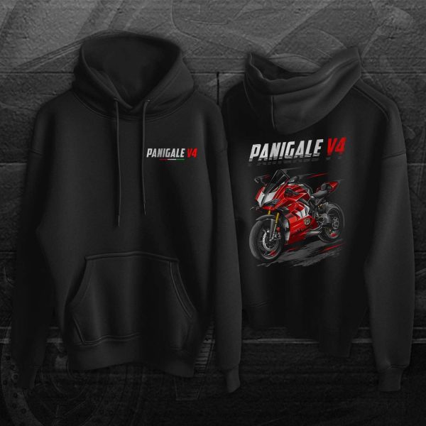 Ducati Panigale V4 Hoodie 2023 Standard Red Merchandise & Clothing Motorcycle Apparel