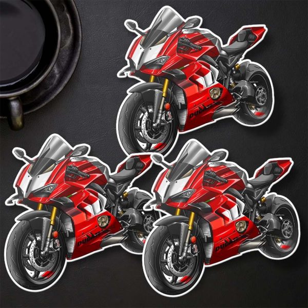 Ducati Panigale V4 Stickers 2023 Standard Red Merchandise & Clothing Motorcycle Apparel