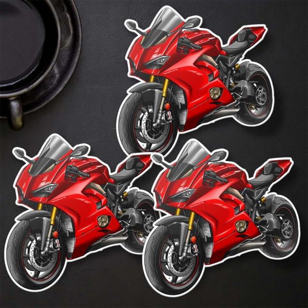 Ducati Panigale V4 Stickers 2018-2019 Red Merchandise & Clothing Motorcycle Apparel