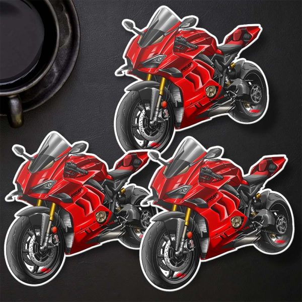 Ducati Panigale V4 Stickers 2022-2023 Red Merchandise & Clothing Motorcycle Apparel