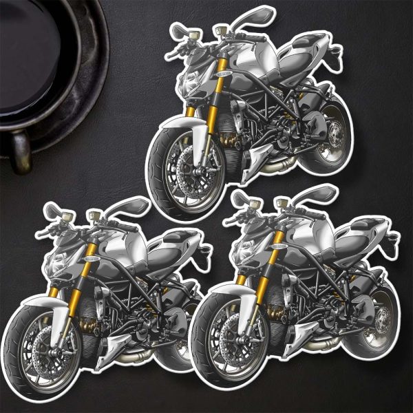 Ducati Streetfighter 1098 Stickers 2010-2011 Pearl White Merchandise & Clothing Motorcycle Apparel