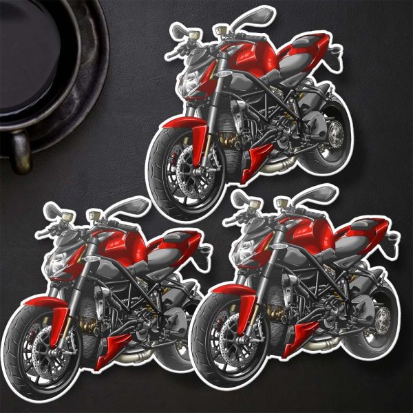 Ducati Streetfighter 1098 Stickers 2010-2011 Red Merchandise & Clothing Motorcycle Apparel
