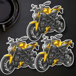 Ducati Streetfighter 848 Stickers Fighter Yellow Merchandise & Clothing Motorcycle Apparel