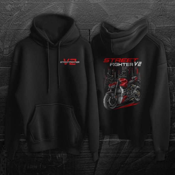 Ducati Streetfighter V2 Hoodie 2022-2023 Ducati Red Merchandise & Clothing Motorcycle Apparel