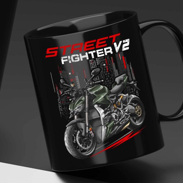 Ducati Streetfighter V2 Mug 2022-2023 Storm Green Merchandise & Clothing Motorcycle Apparel