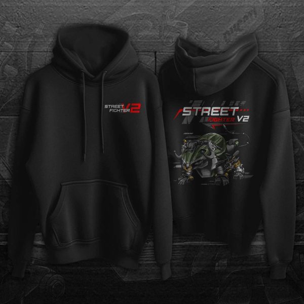 Hoodie Ducati Streetfighter V2 Bull 2022-2023 Storm Green Merchandise & Clothing Motorcycle Apparel