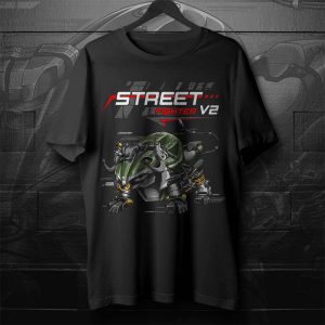 T-shirt Ducati Streetfighter V2 Bull 2022-2023 Storm Green Merchandise & Clothing Motorcycle Apparel