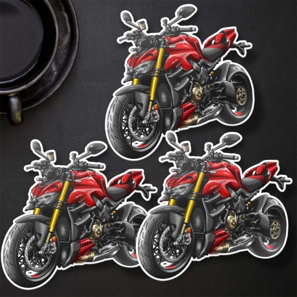 Ducati Streetfighter V4 Stickers 2023 S Ducati Red Merchandise & Clothing Motorcycle Apparel