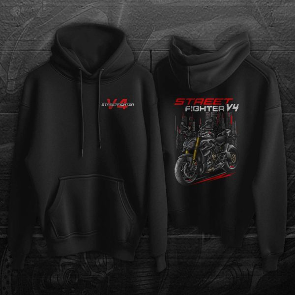 Ducati Streetfighter V4 Hoodie 2023 Gray Nero Merchandise & Clothing Motorcycle Apparel