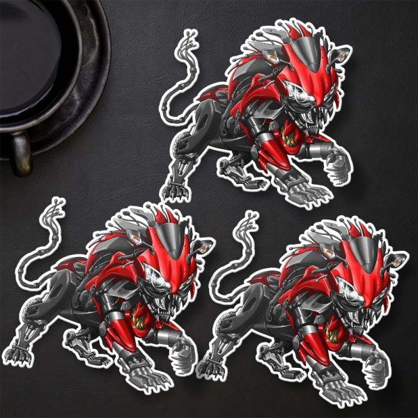 Stickers Honda CBR1000RR Lion 2008 Candy Glory Red Merchandise & Clothing Motorcycle Apparel