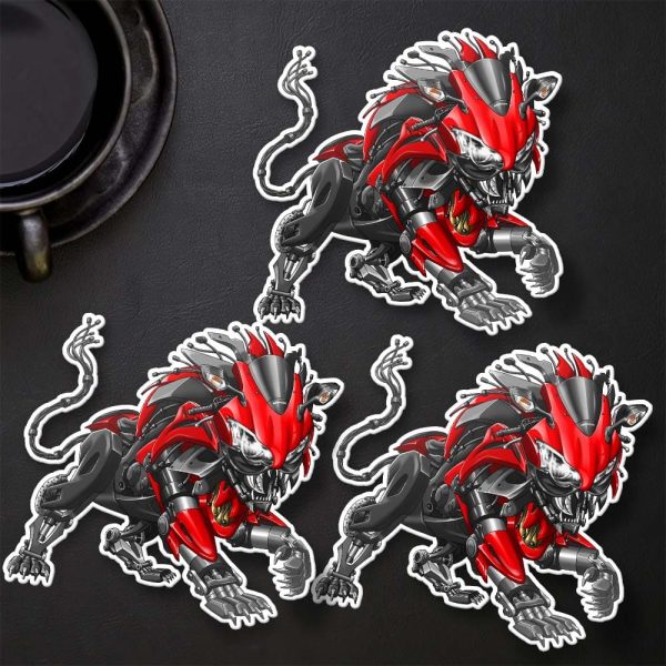 Stickers Honda CBR1000RR Lion 2008 Winning Red Merchandise & Clothing Motorcycle Apparel