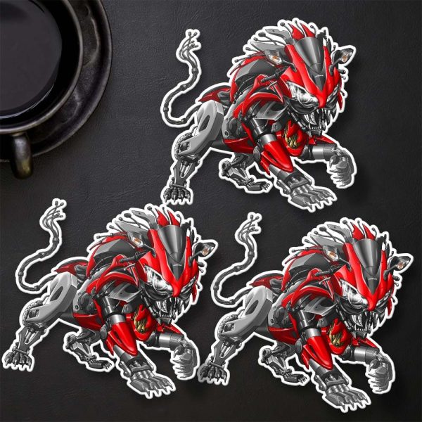 Stickers Honda CBR1000RR Lion 2011 Red & Black Merchandise & Clothing Motorcycle Apparel