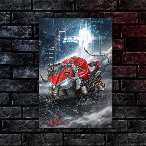 Motorcycle Poster Ducati Streetfighter V2 Bull