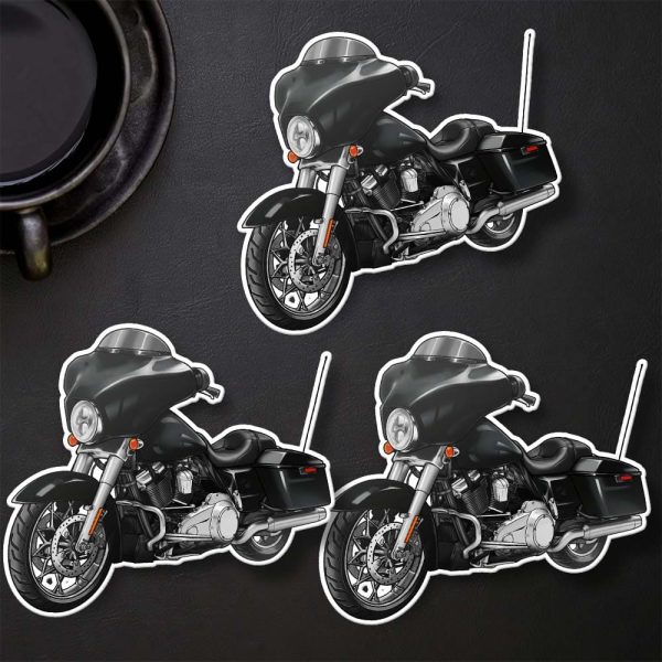 Harley-Davidson Street Glide Stickers 2006-2009 Black Pearl Clothing & Merchandise