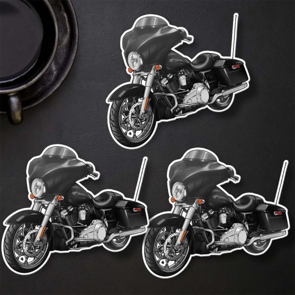 Harley-Davidson Street Glide Stickers 2006-2020 Vivid Black Clothing & Merchandise