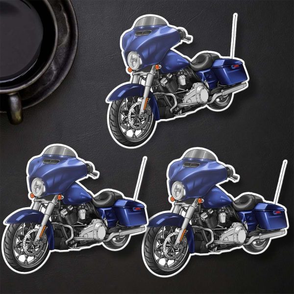 Harley-Davidson Street Glide Stickers 2007 Deep Cobalt Pearl Clothing & Merchandise