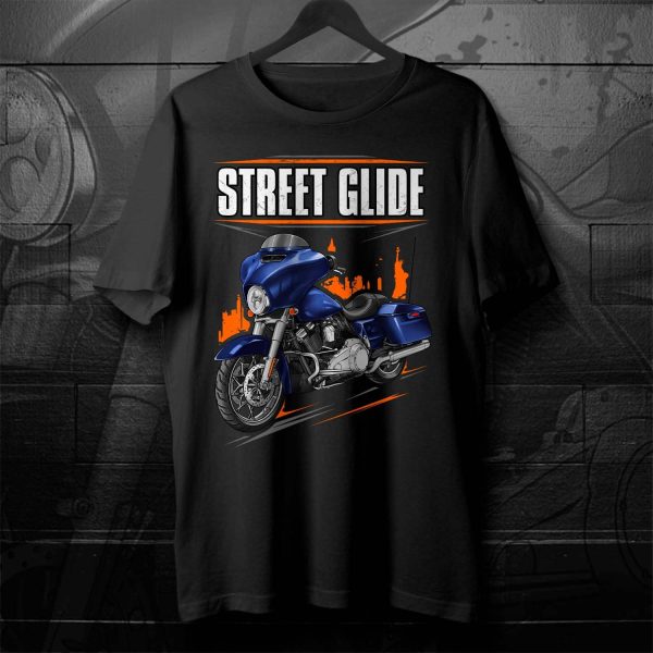 Harley-Davidson Street Glide T-shirt 2007 Deep Cobalt Pearl Clothing & Merchandise
