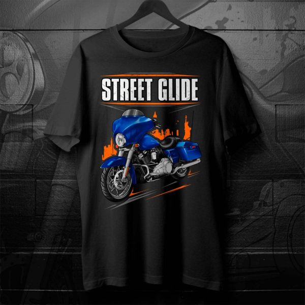 Harley-Davidson Street Glide T-shirt 2007 Pacific Blue Denim Clothing & Merchandise