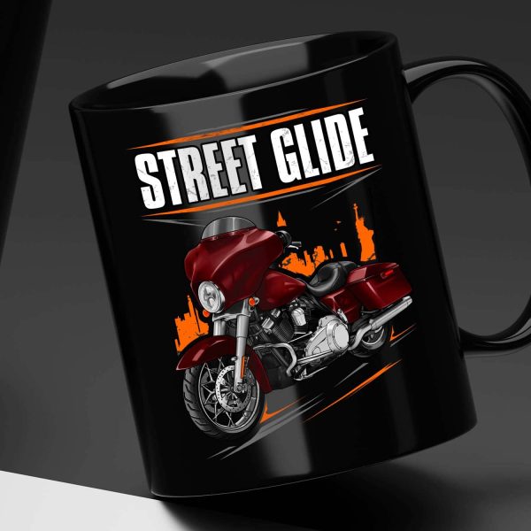 Harley-Davidson Street Glide Mug 2008 Crimson Red Sunglo Clothing & Merchandise