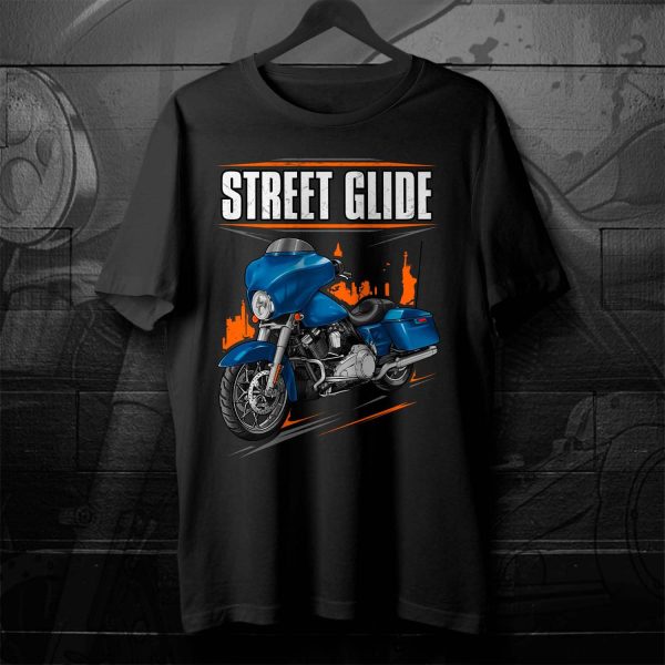 Harley-Davidson Street Glide T-shirt 2008 Dark Blue Denim Clothing & Merchandise