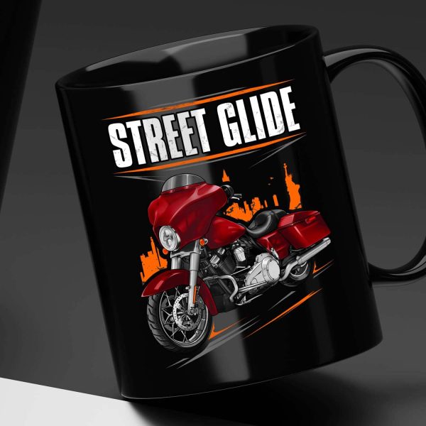 Harley-Davidson Street Glide Mug 2009-2010 Red Hot Sunglo Clothing & Merchandise