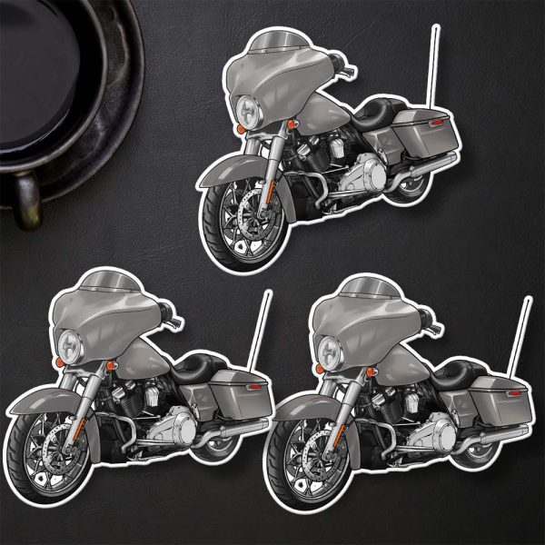 Harley-Davidson Street Glide Stickers 2009 Pewter Pearl Clothing & Merchandise