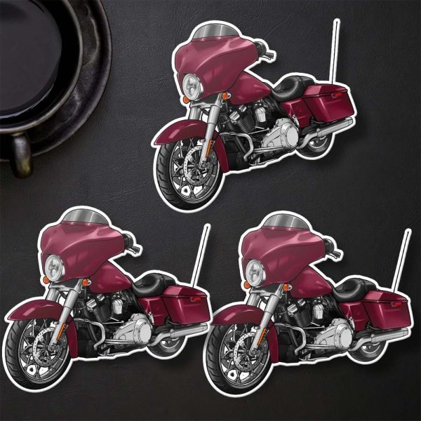 Harley-Davidson Street Glide Stickers 2009 Red Hot Denim Clothing & Merchandise