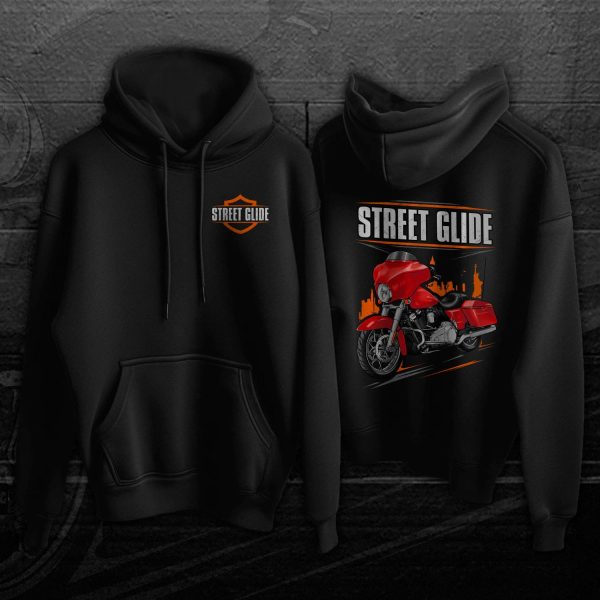 Harley-Davidson Street Glide Hoodie 2010-2011 Scarlet Red Clothing & Merchandise
