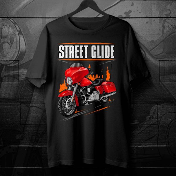 Harley-Davidson Street Glide T-shirt 2010-2011 Scarlet Red Clothing & Merchandise
