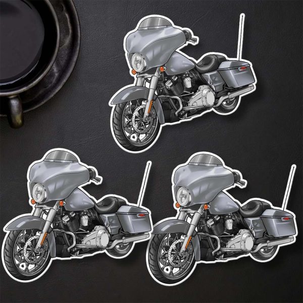 Harley-Davidson Street Glide Stickers 2010 Brilliant Silver Pearl Clothing & Merchandise