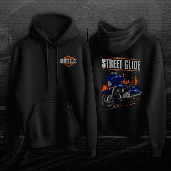 Harley-Davidson Street Glide CVO Hoodie 2010 Candy Concord & Pale Gold Leaf Graphics Merchandise & Clothing