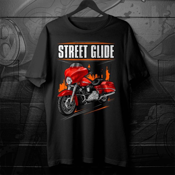 Harley-Davidson Street Glide CVO T-shirt 2010 Tequila Sunrise & Pale Gold Leaf Graphics Merchandise & Clothing