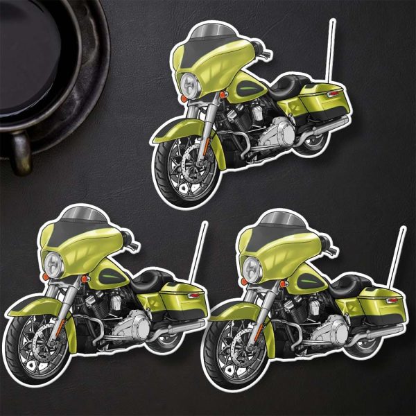 Harley-Davidson Street Glide Stickers 2011 Apple Green & Vivid Black Clothing & Merchandise