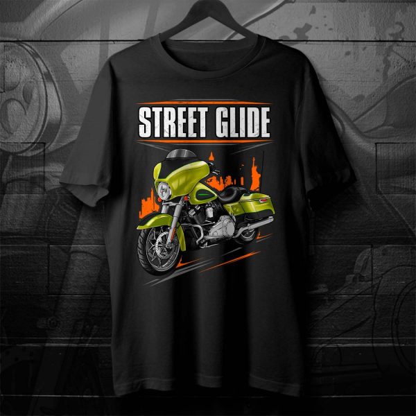 Harley-Davidson Street Glide T-shirt 2011 Apple Green & Vivid Black Clothing & Merchandise