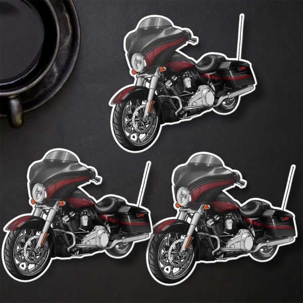 Harley-Davidson Street Glide CVO Stickers 2011 Black Diamond & Crimson Tag Graphics Merchandise & Clothing