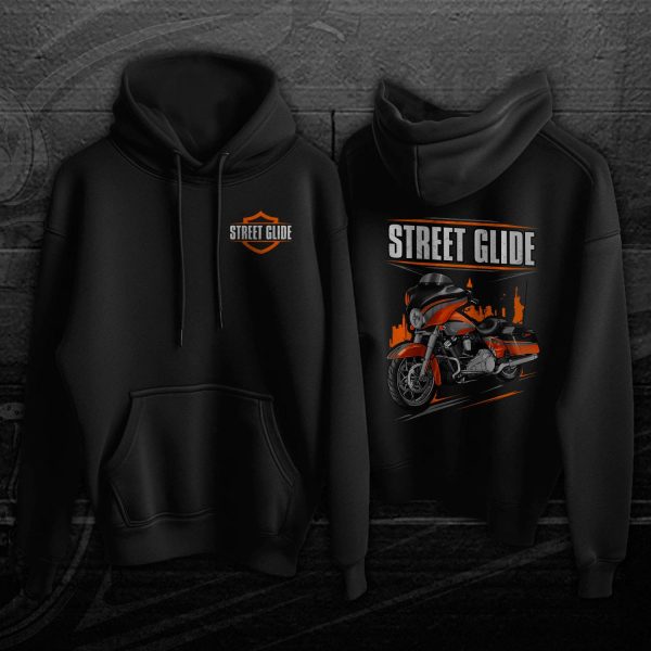 Harley-Davidson Street Glide CVO Hoodie 2011 Black Diamond & Inferno Orange Merchandise & Clothing