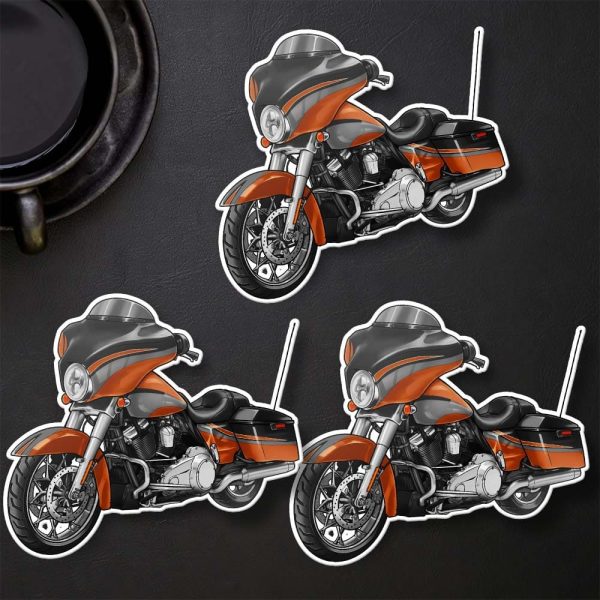 Harley-Davidson Street Glide CVO Stickers 2011 Black Diamond & Inferno Orange Merchandise & Clothing